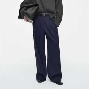 COS Relaxed Tailored Wool Wide-Leg Pants Petite 2